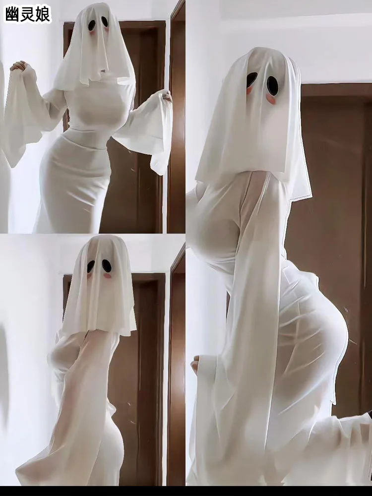 Sexy Ghost Costume For Women White Gothic Dress Ghost Cosplay Outfit sexy-ghost-costume-for-women-white-gothic-dress-ghost-cosplay-outfit