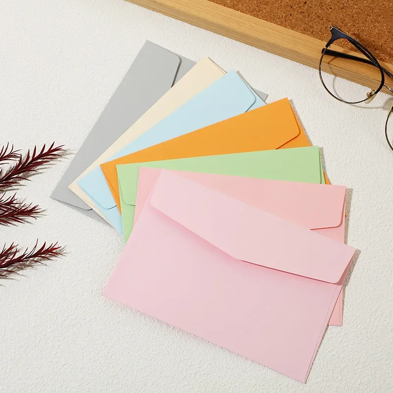 Macaron Color Envelopes 5pcs Wedding Party Invitation Cards Cover Greeting Cards Stationery Office Supplies