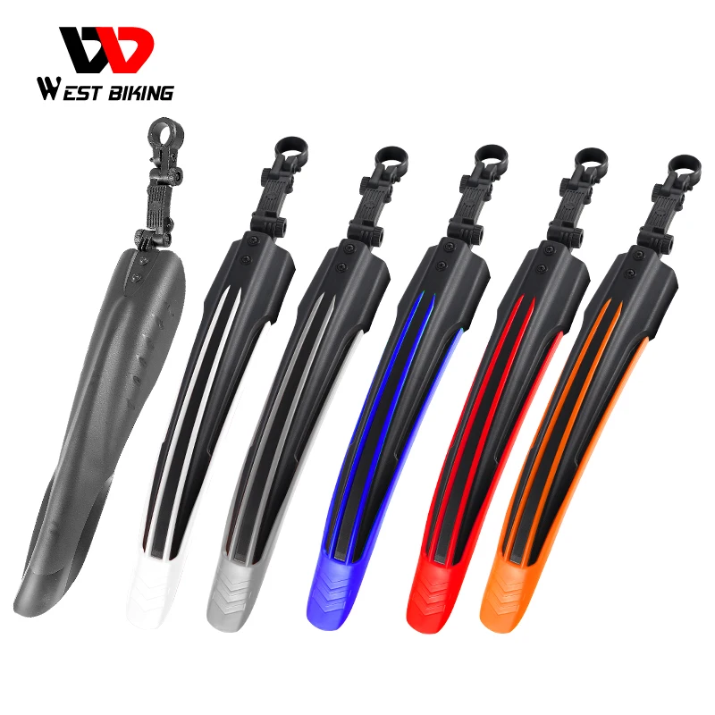 WEST BIKING Universal MTB Fender Set Bike Adjustable Mudguard Fatbike Front Mud Flaps Rear Aileron Bike Accessories