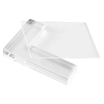 Piccolo Kit posizionatore per timbri in acrilico trasparente 2 pz/set strumento di posizionamento per timbri in legno per progetti di creazione di carte con piattaforma di stampaggio fai-da-te