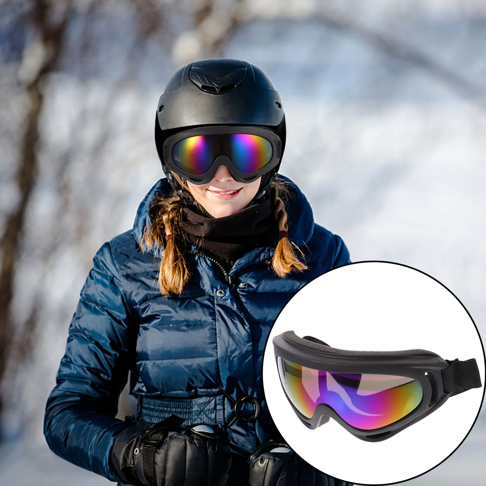 

Glasses Windproof Riding Eyewear Cycling Goggle Bike Eyeglasses Protective Goggles Miss