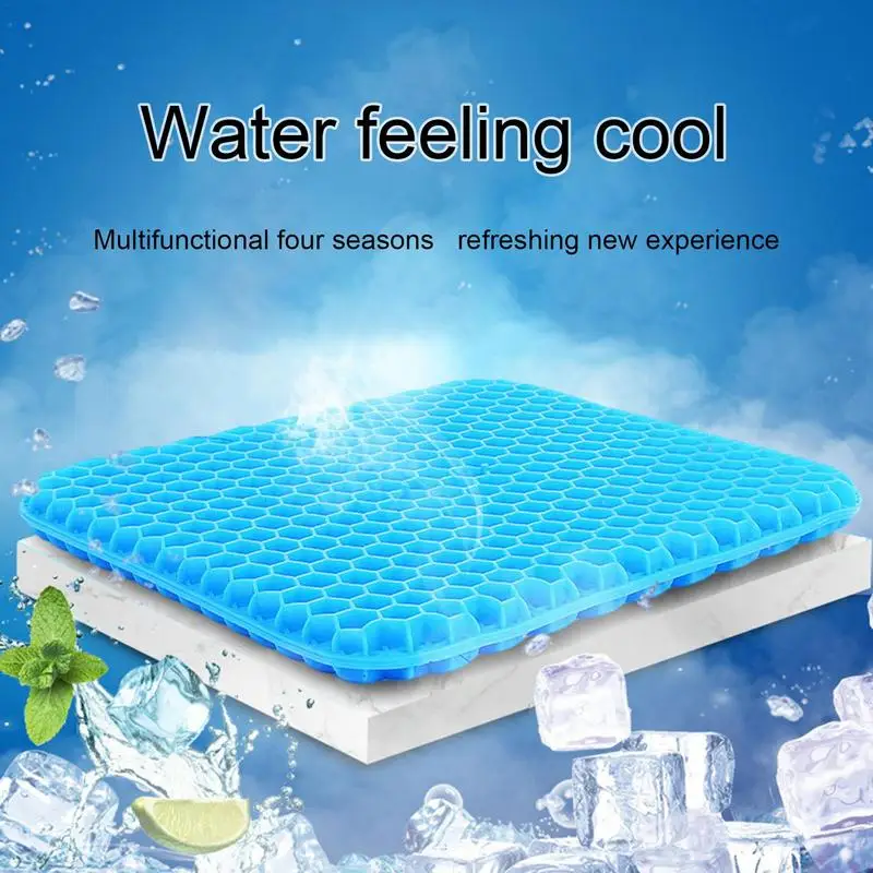 Gel Seat Cushion For Long Sitting Porous Honeycomb Cooling Cushion Pad  Anti-slip Office Chair Cushion Pillow For Car Driver - AliExpress