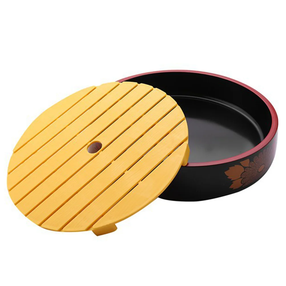 

Sashimi Dry Ice Plate Japanese Salmon Seafood Salmon Serving Plate Restaurant High-End Flat Plate Serving Plate