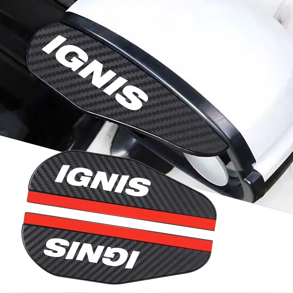 Carbon Fiber Car Rearview Mirror Eyebrow Rain Cover 2Pcs for Suzuki IGNIS Car Accessories rearview mirror rain shield rearview mirror rain eyebrow car rearview mirror visor rearview mirror rain guard rearview mirror visor