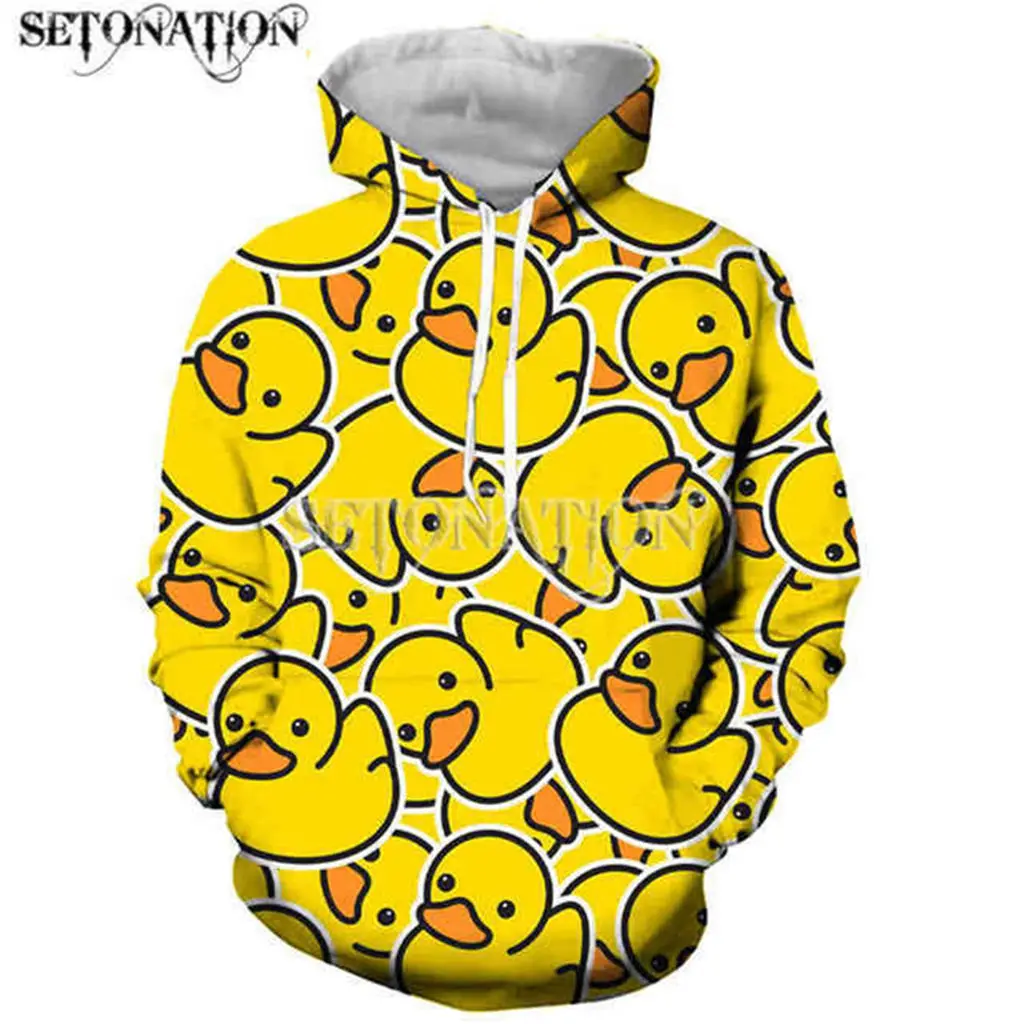 Little-yellow-duck Men/women New Fashion Cool 3d Print Fashion