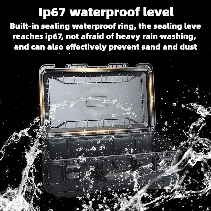 Rigid Plastics Tool Case Professional Photographic Equipment Safety Protection Tool Case Draw-bar Box Camera Lens Storage Case 6