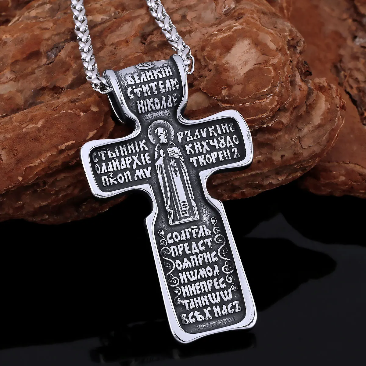 New Odin Design Stainless Steel Jesus Religious Belief Viking Necklace Nordic Men's Amulet Pendant Jewelry Gift Wholesale