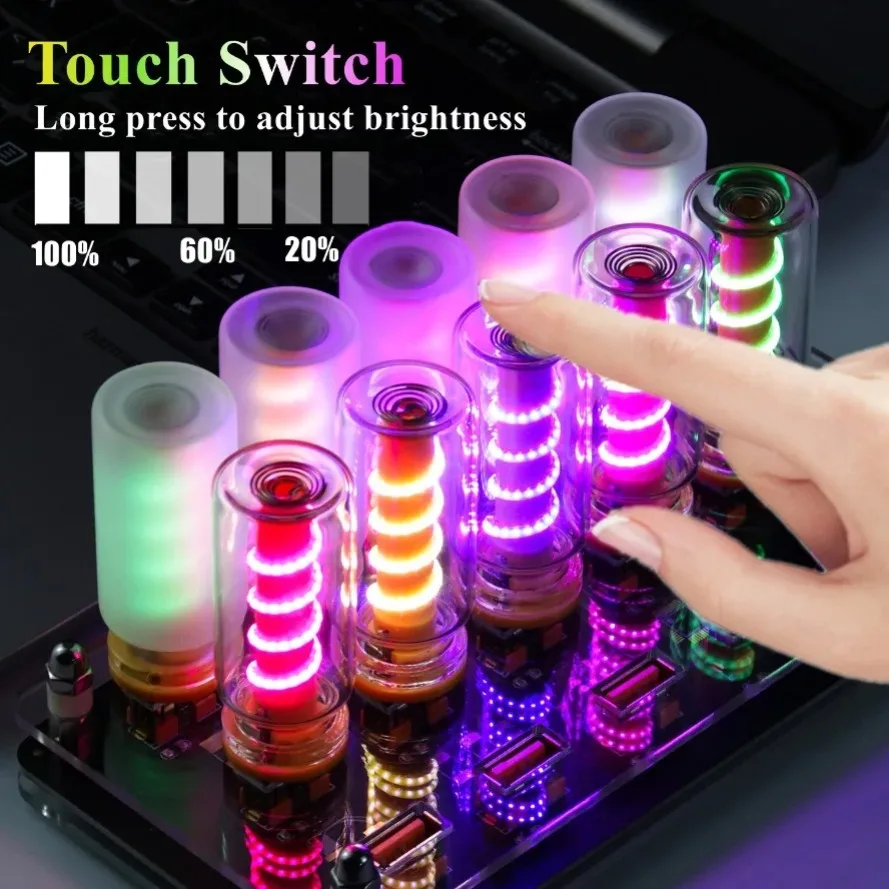 5V USB LED 필라멘트 반투명 유리 무드등, 자동차, 가정, 방, 노트북, PC, 축제 장 디밍 가능 터치 컨트롤
