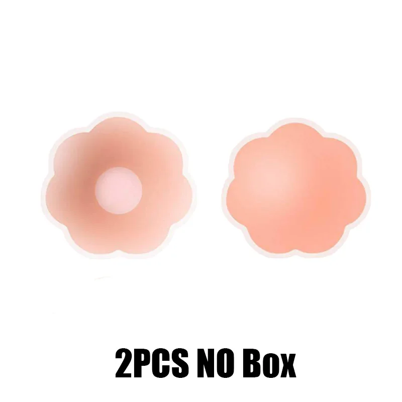 CTEEGC Women's Invisible Chest Stickers Nipple Stickers Daily Silicone Bra  Stickers Wedding Available