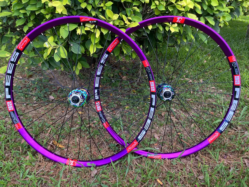 RUJIXU MTB Bike Wheelset 26/27.5/29inch Rims 32Holes Disc Brake Bearing  Front 2 Rear5 Ultraligmountain bike wheel - AliExpress