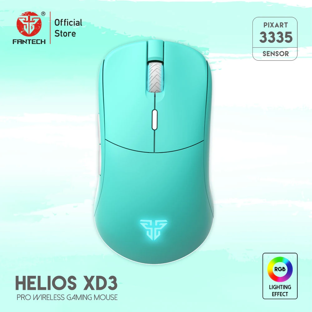 FANTECH HELIOS XD3 Wireless Gaming Mouse PIXART 3335 Adjustable 16000DPI 70 hours of use 6D Macro Wired Mice for PC Laptop
