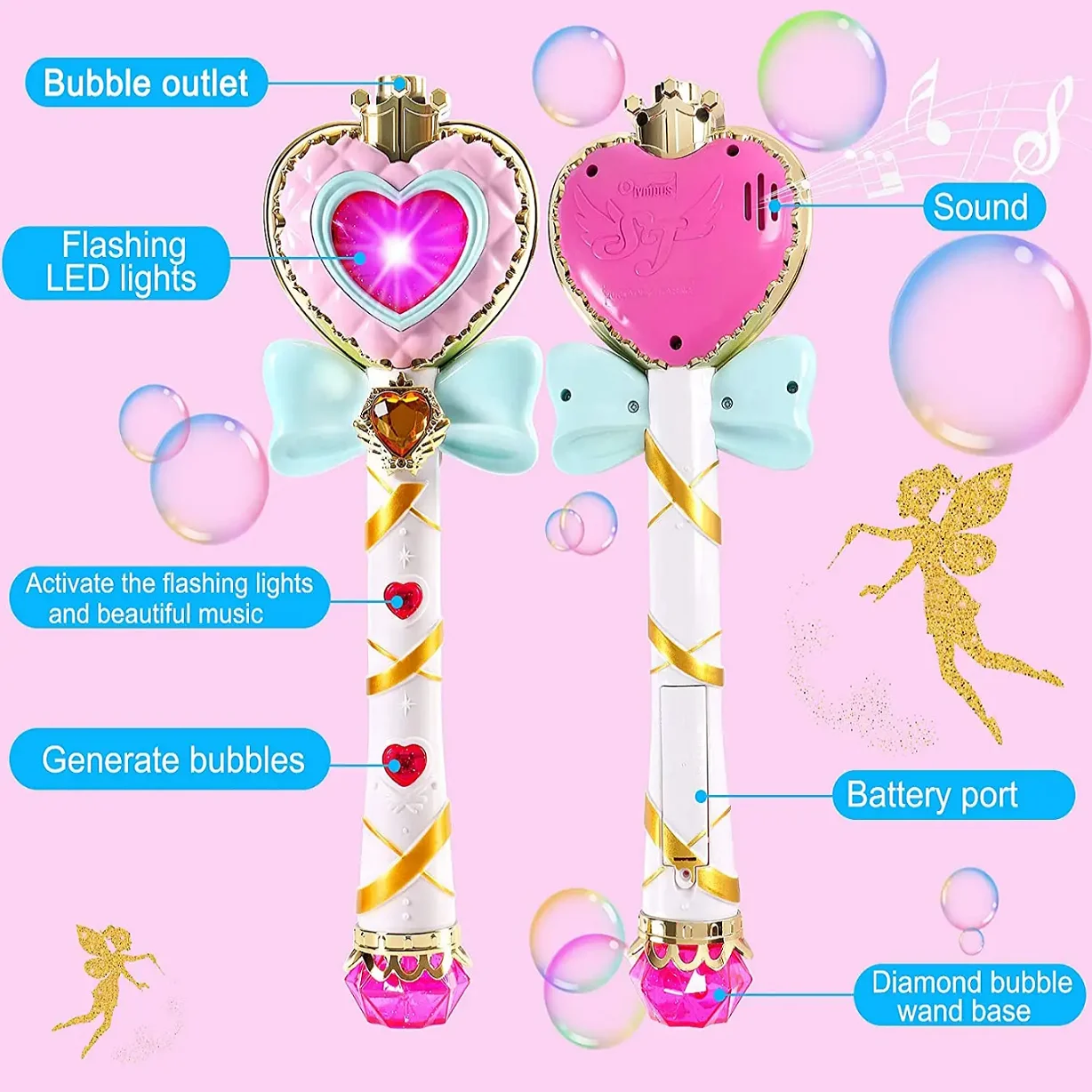 Magic Bubble Wand For Children With Lights And Sound Effects_voghion.com