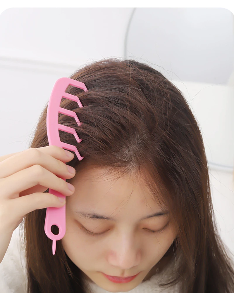 Description Picture 4 of item1~10PCS New Hair Fluffy Comb Hair Style Comb Instant Hair Volumizer Curly Fluffy Hair Styling Comb Hair Slit Cover Z Shape