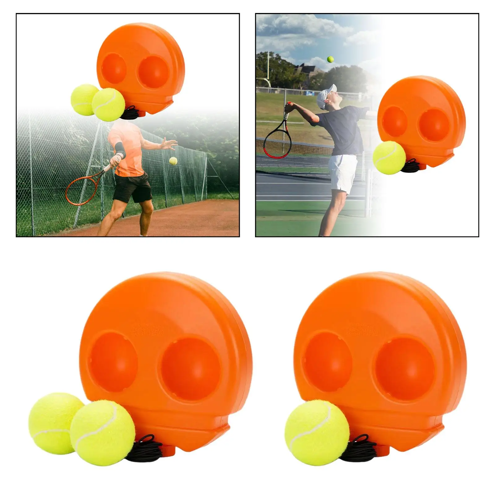 Tennis Trainer Rebound Ball Solo Tennis Trainer for Single Playing, Tennis Practice Rebounder Tennis Training Gear for Indoor