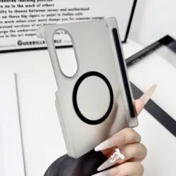 Ultra - Thin Transparent Matte Magnetic Case with Hinge Protection - Galaxy Z Fold 8 Ultra (Frosted Black)
