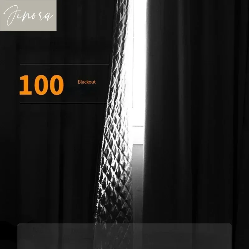 Blackout Soundproof Warm Curtains for Living Room Bedroom Thickened High Quality Windproof Noise Reduction Window Screen Custom 5