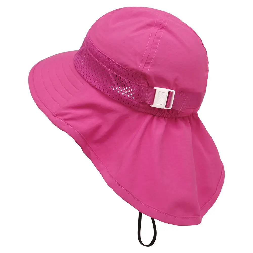 Outdoor Adjustable Breathable Beach Hat Kids Sun Hat Sun Protection Hat with Neck Flap Beach Play Hat