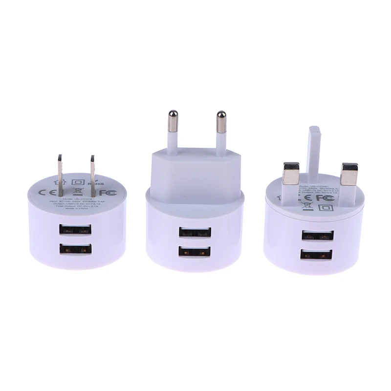 

1 шт., зарядное устройство с двумя USB-портами, 5 В, 2,1 А