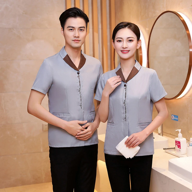 Cleaning Work Clothes Summer Clothing Property Hotel Room Cleaner Aunt