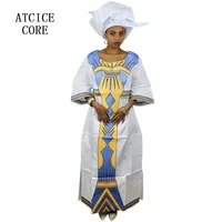 African Dresses For Women Fashion Design New African Bazin Riche Embroidery Design Dress 1