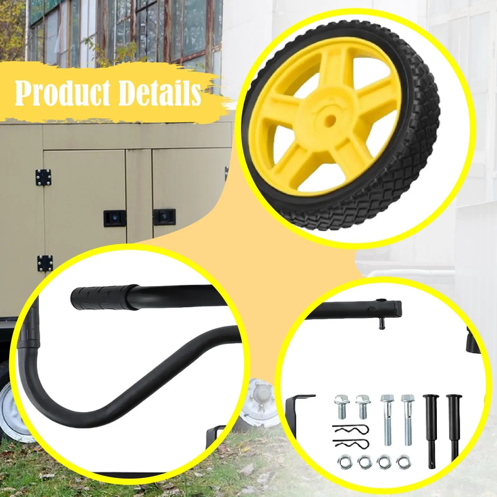 Generator Wheel Kit 40065 High Performance Repair Part Easy Installation Replacement Professional for 2800-4750W 3000-5500W