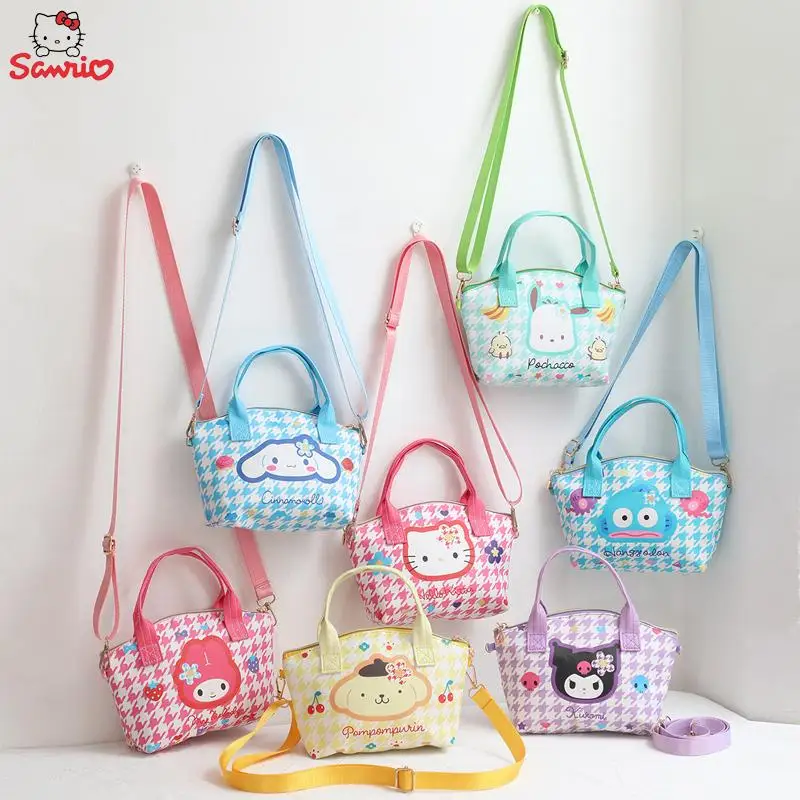 

Sanrio Crossbody Bag Melody Kuromi Cinnamoroll Hello Kitty Pu Kawaii School Bag Sthdent Cartoon Handbag Birthday Handbags Gifts