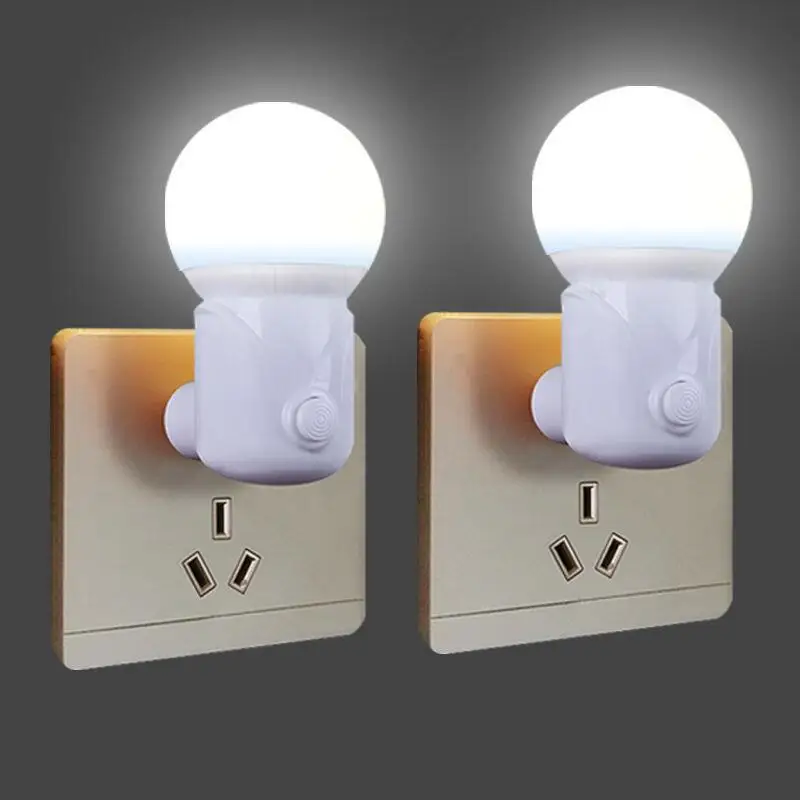 LED small night light control plug-in LED sleep night light with switch baby feeding bedroom wake up decoration bedside lamp childrens night lights