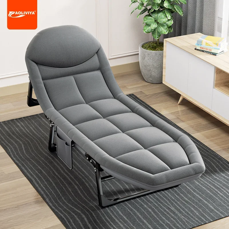 Aoliviya 접이식 침대 싱글 사무실 점심 휴식 안락 의자, 마칭 가정용 휴대용 동반 침대, Siesta 가전 침대 조정