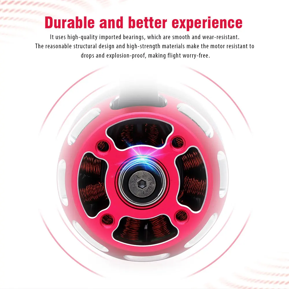 Ensemble moteur brushless haute performance 550KV/250KV pour drone FPV, avec hélices et visserie.