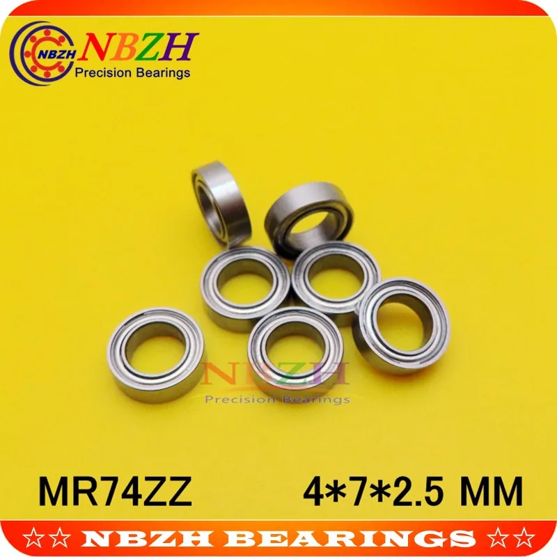 MR74 Z SMR74ZZ L-740ZZ 4*7*2.5 MM Miniature Stainless Steel Bearing 440C Material 10pcs/Lot