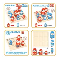 Mini Advanced tic tac toe party board game puzzle Interactive games for family Battle competition Desktop games birthday gift 2