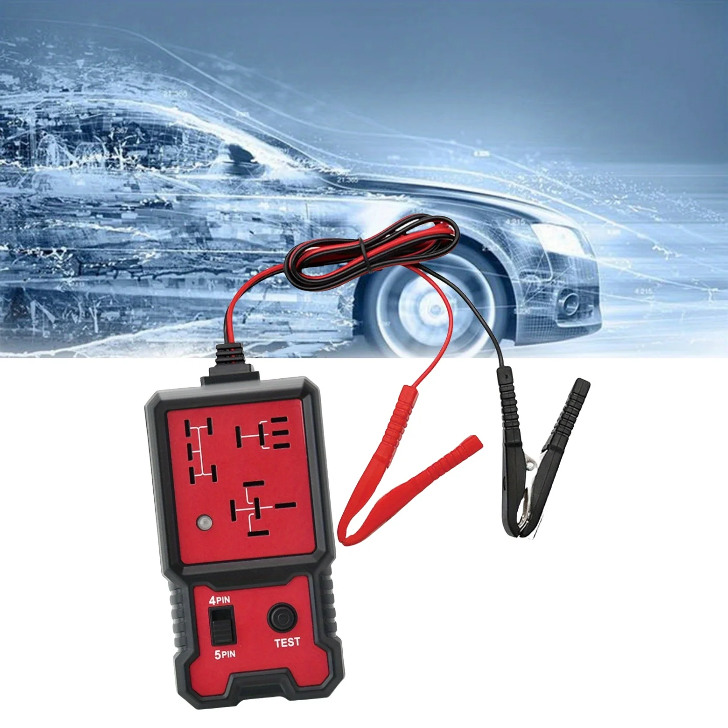 Luz indicadora LED, comprobador de batería de coche, prueba electrónica, probador de relé de coche, herramientas de diag