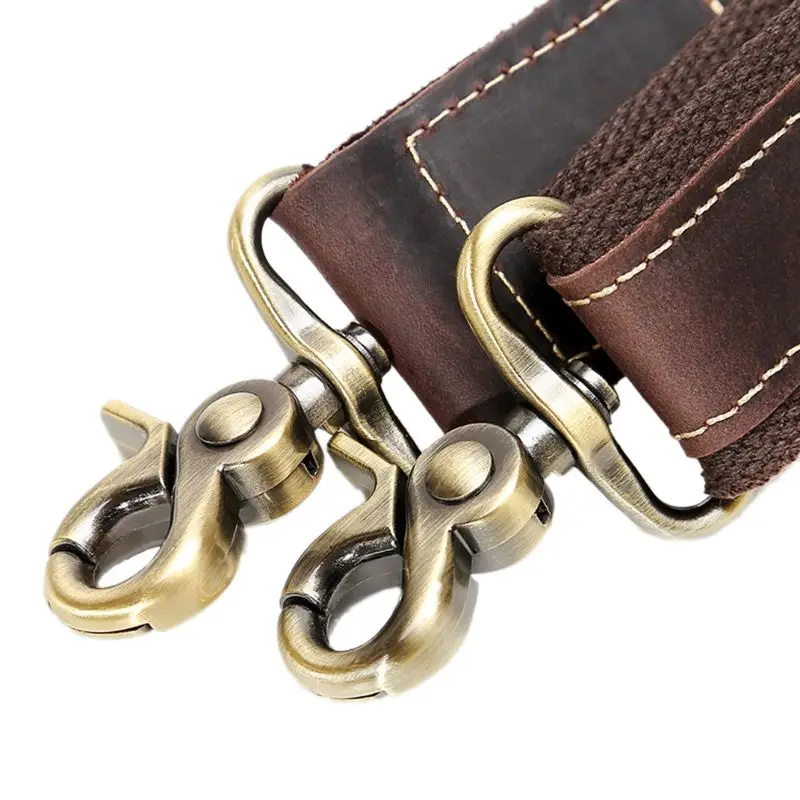 Vintage Leather Replacement Shoulder Strap For Briefcase Luggage Bag