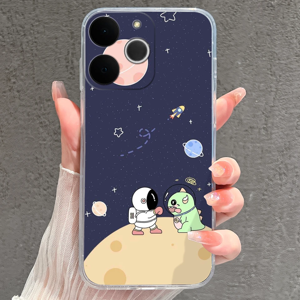 Cat Whale Anti-Fingerprint Transparent Phone Case