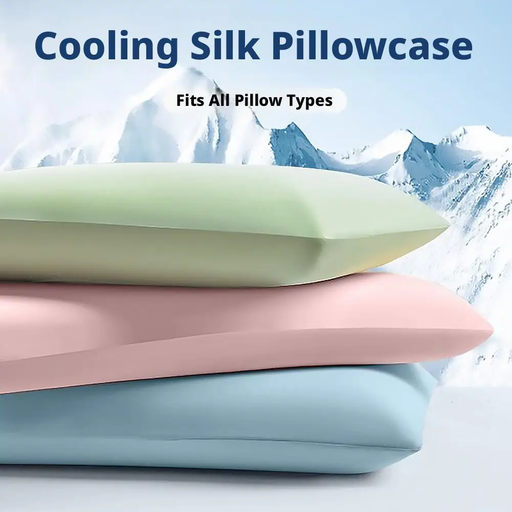 Silky Soft Cooling Pillowcase for Enhanced Comfort & Breathability