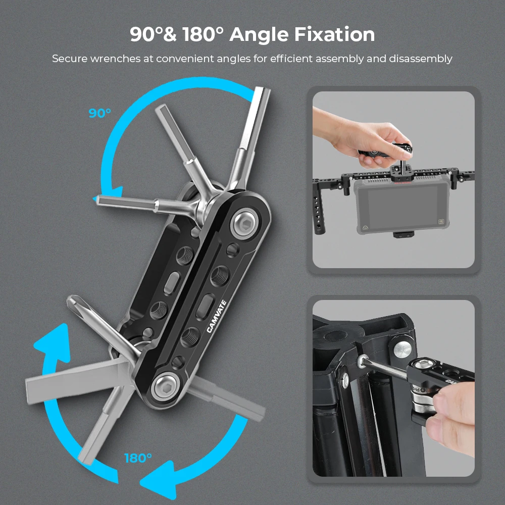 CAMVATE Folding 6-in-1 Functional Tools Universal DSLR Camera Rig Pocket Tool Set with Screwdrivers and Wrenches