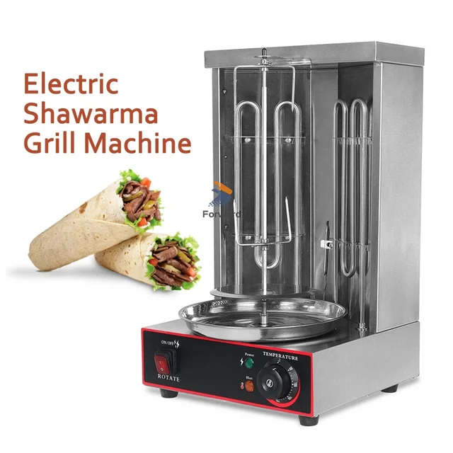 DALELEE Gas Vertical Shawarma Machine Doner Kebab Grill Gyro Oven Meat  Broiler with 2 Burner