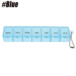 Premium Weekly Pill Organizer for Vitamins and Supplements (Blue)