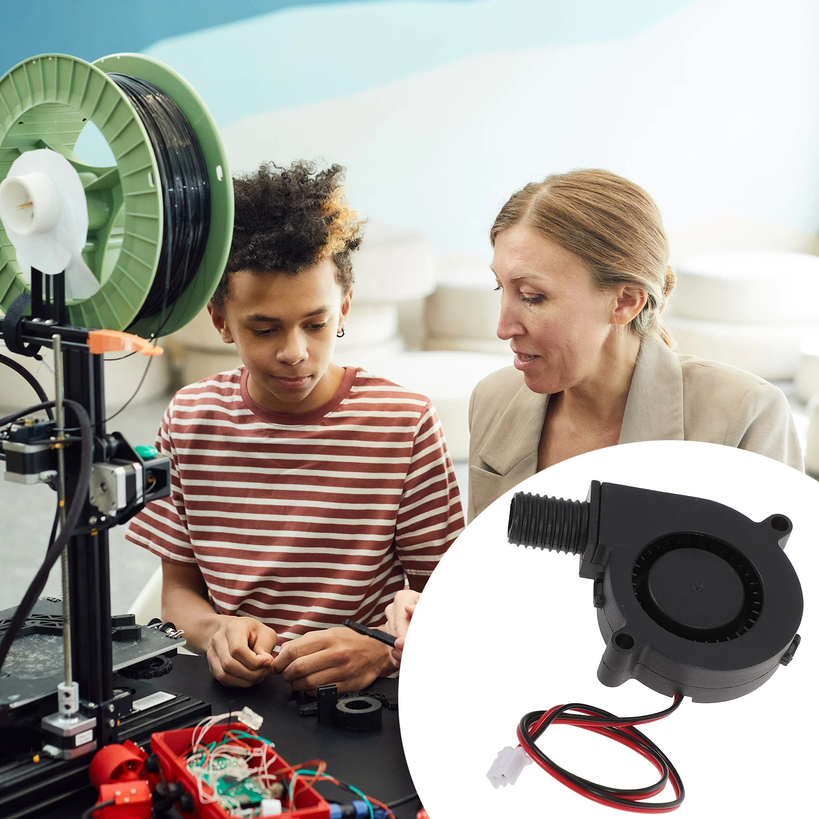 

Cooling Turbo Fan DC 12V 7500RPM Cooler Blower Fan 50x15mm Fan for Receiver