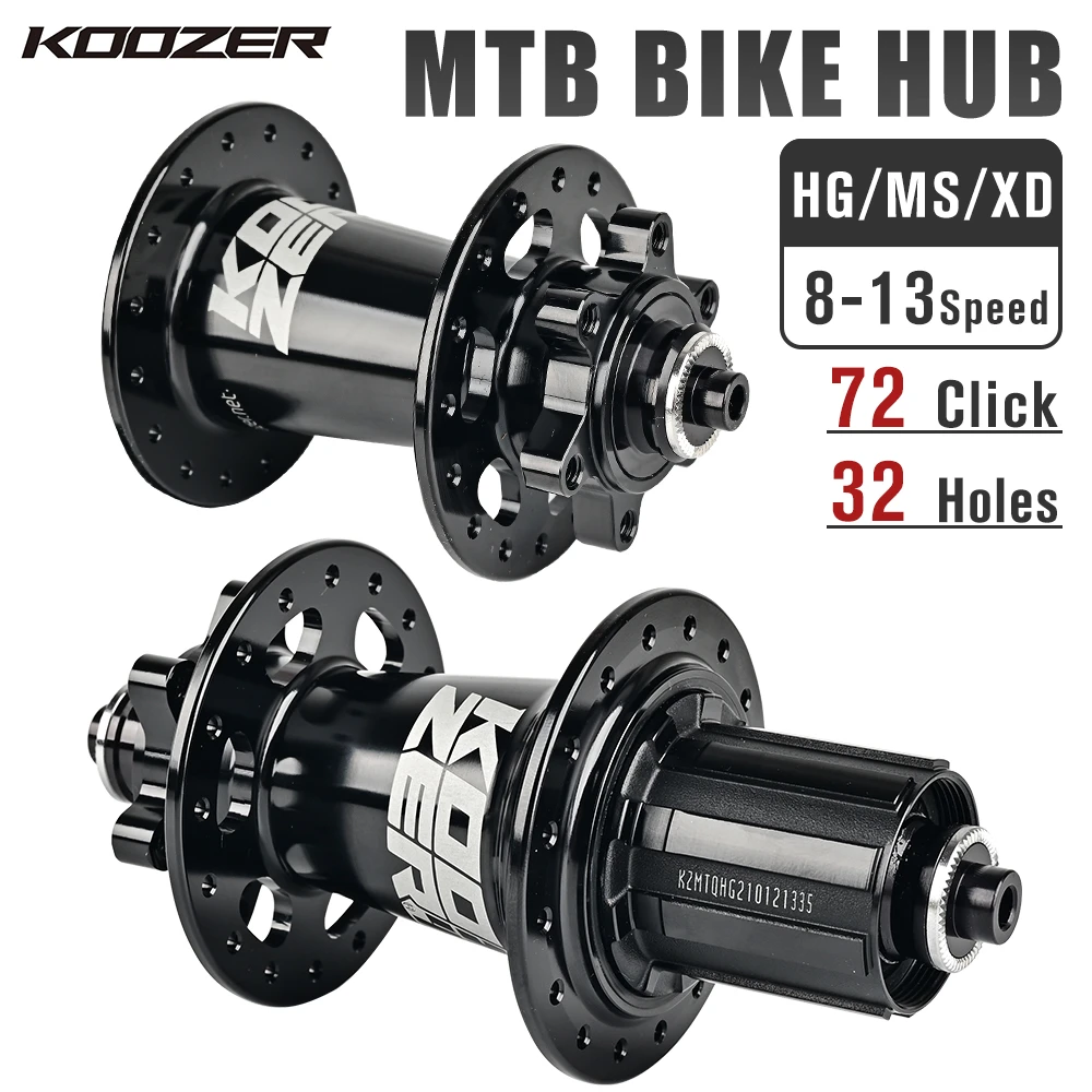 Koozer XM490 PRO Bicycle Disc Brake Hub 4 Bearing 6 Palws 72Click MTB