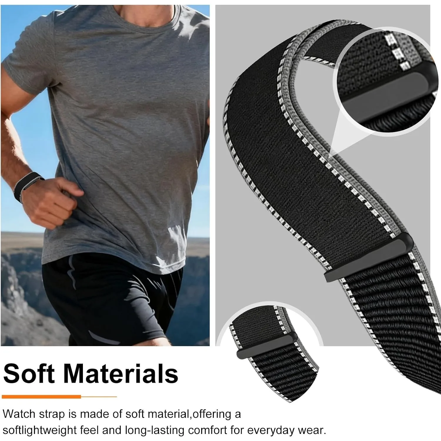 Braided Nylon Watch Wristband - Sport Replacement Strap