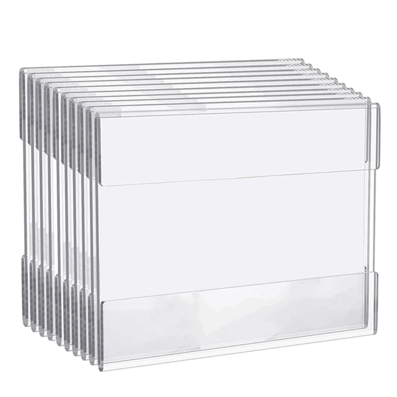 10pcs-sign-holders-with-double-sided-adhesive-tape-horizontal-acrylic-for-office-restaurant-no-drilling