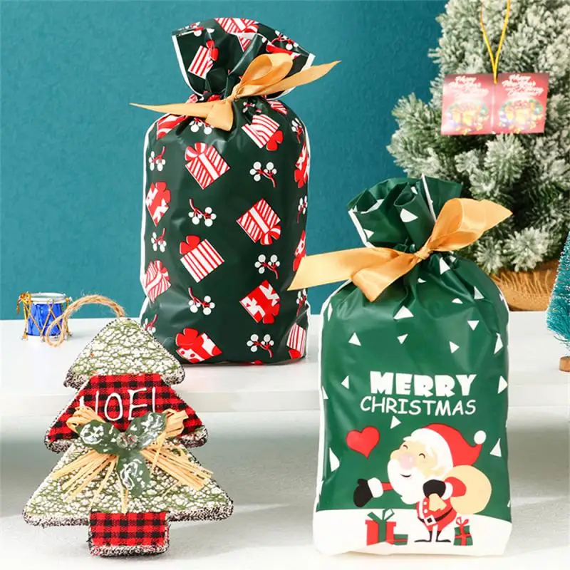 

Новинка 2023, яркая сумка для конфет, сумка со снежинками и кулиской, рождественские украшения для дома, подарки на новый год 2024