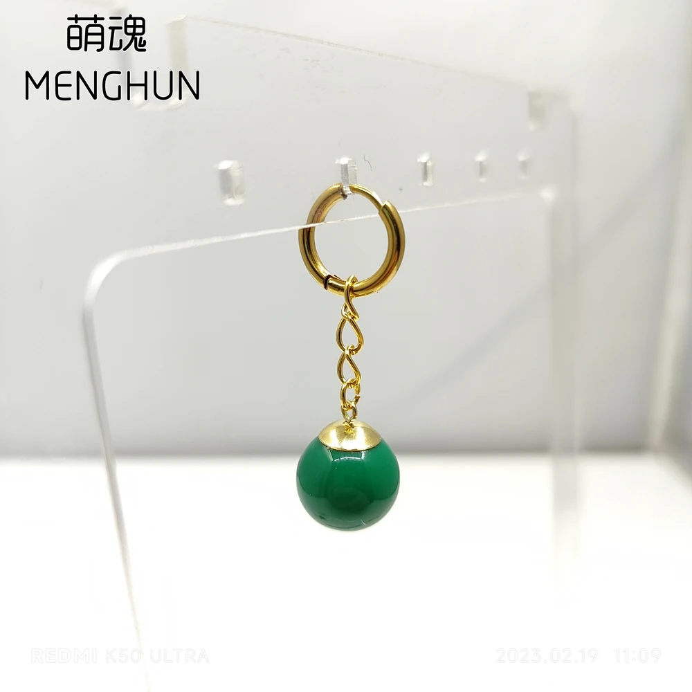 Anime Cosplay Earring Potara Earring Yellow Beads Green Beads stud earrings dangle earrings hoop earrings drop earrings pendant earrings long earrings