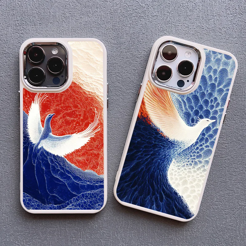 Eagle Soaring Cartoon Pattern Silicone Phone Case - Stylish Back Cover