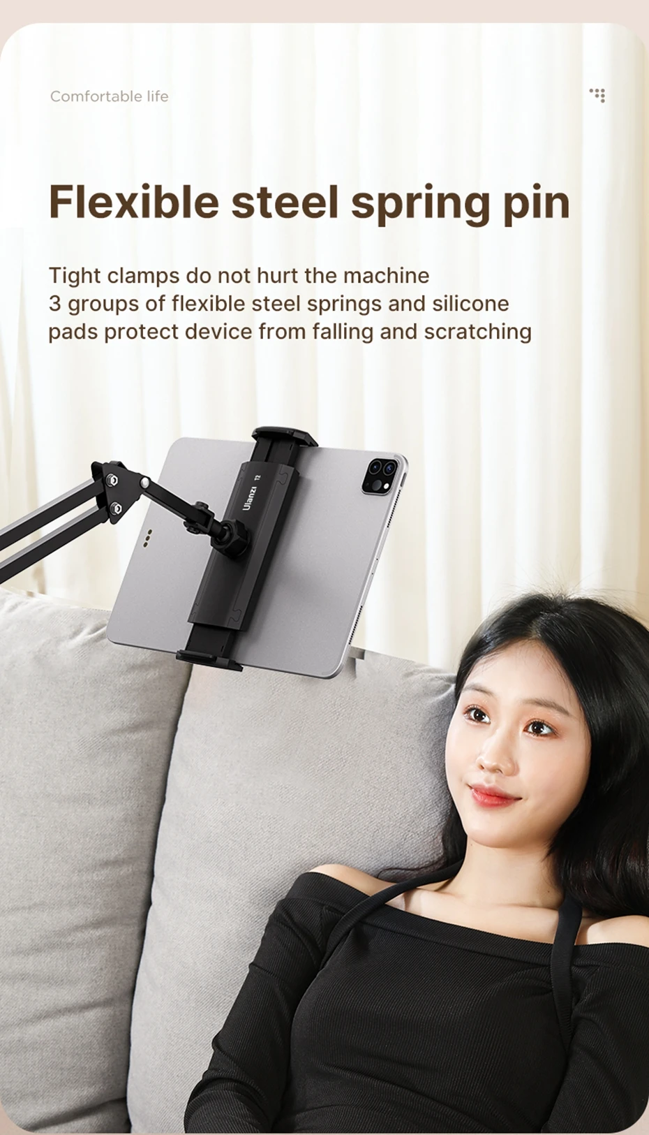 Ulanzi-T2 Metal Tablet Stand, 360 ° Braço