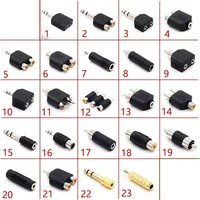 6.35/6.5mm male to 3.5mm Audio Stereo/mono Jack Female To 2 RCA Male Audio Jack Connector Adapter Converter Speaker