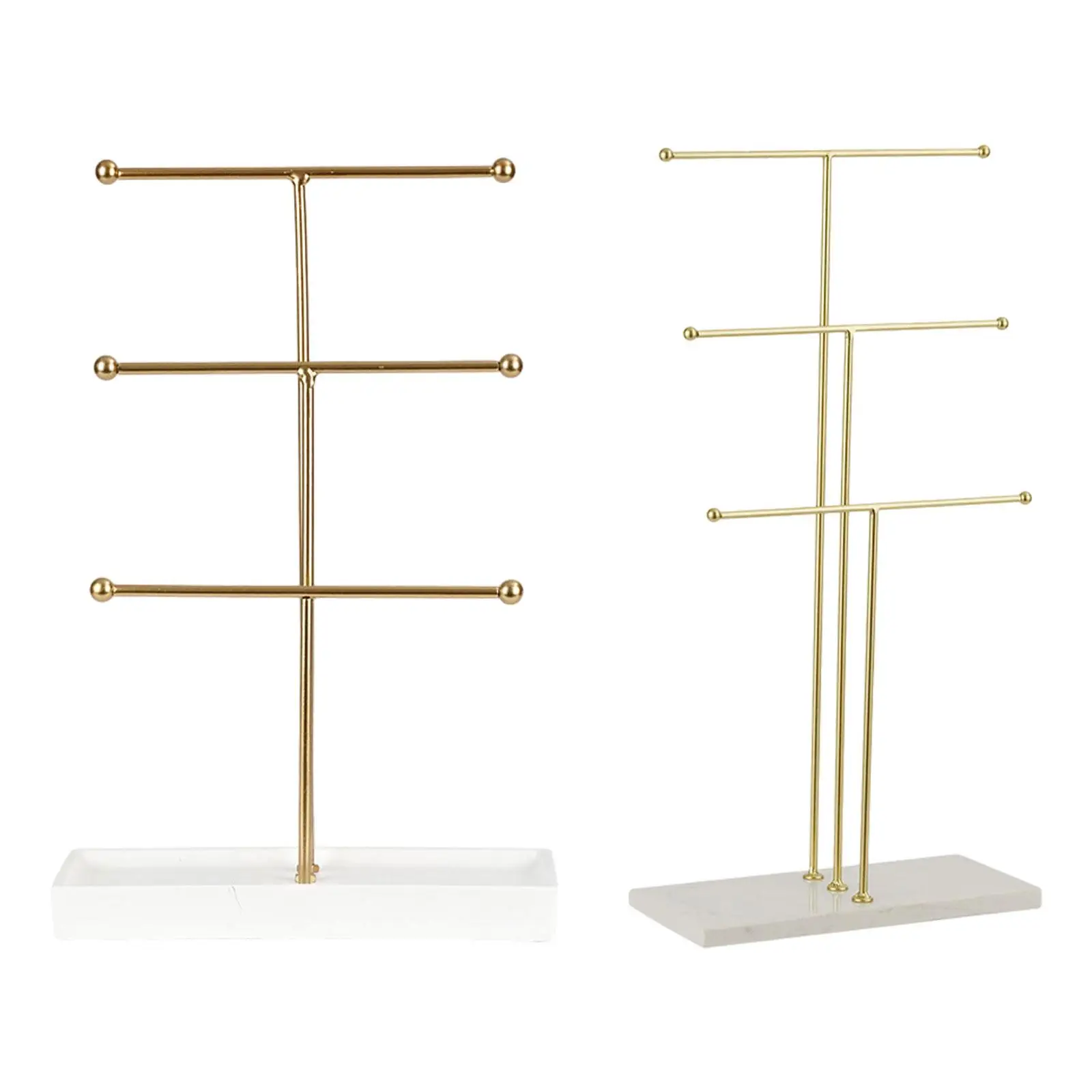 

Jewelry Display Stand, T Shaped Jewelry Holder Minimalist Tabletop Jewelry Organizer Jewelry Storage Rack for Rings Necklaces
