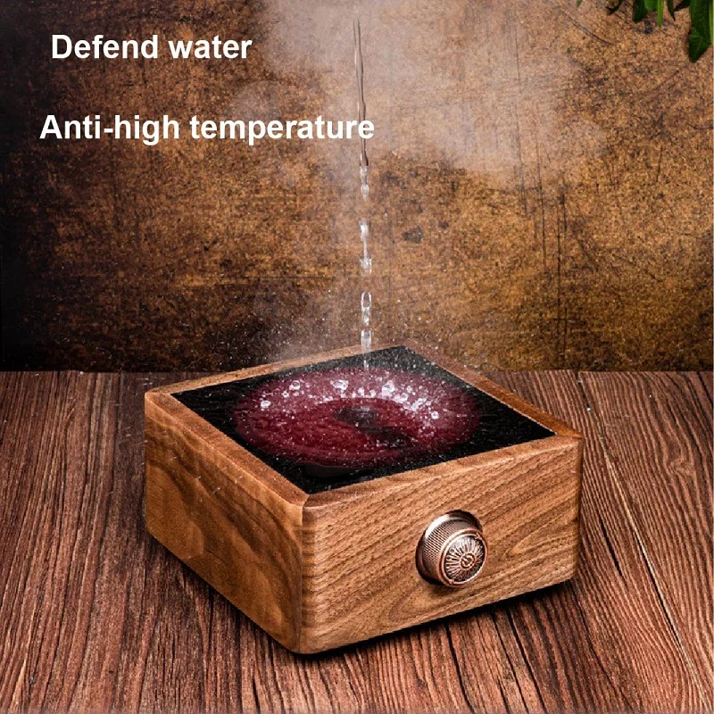 750W/1000W Electric Ceramic Stove Walnut Wood Home Tea Making Machine Coffee Hot Plates Multi-function Boiling Water Heater 220V 3