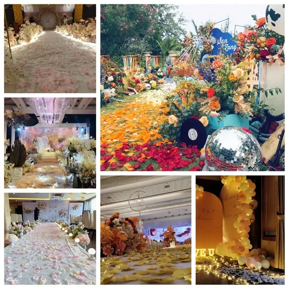 Colorful Silk Rose Petals for Romantic Decor – Perfect for Valentine's Day, Weddings, and Parties